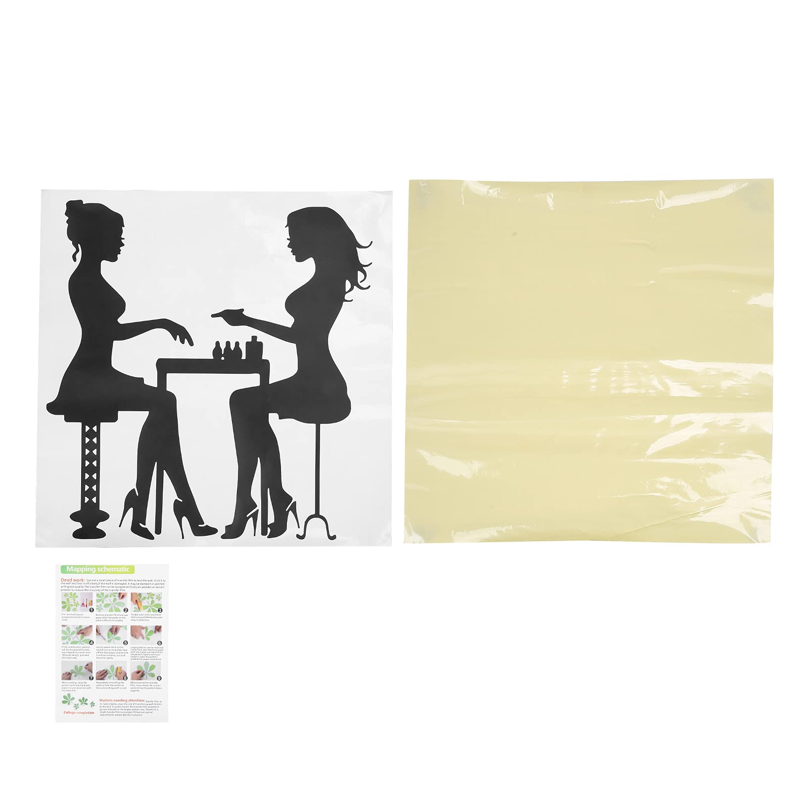 Adesivi murali decorativi per nail art, autoadesivi, per finestre e pareti, realizzati in vinile PVC, disponibili in 2 misure: S e L. (Grande)
