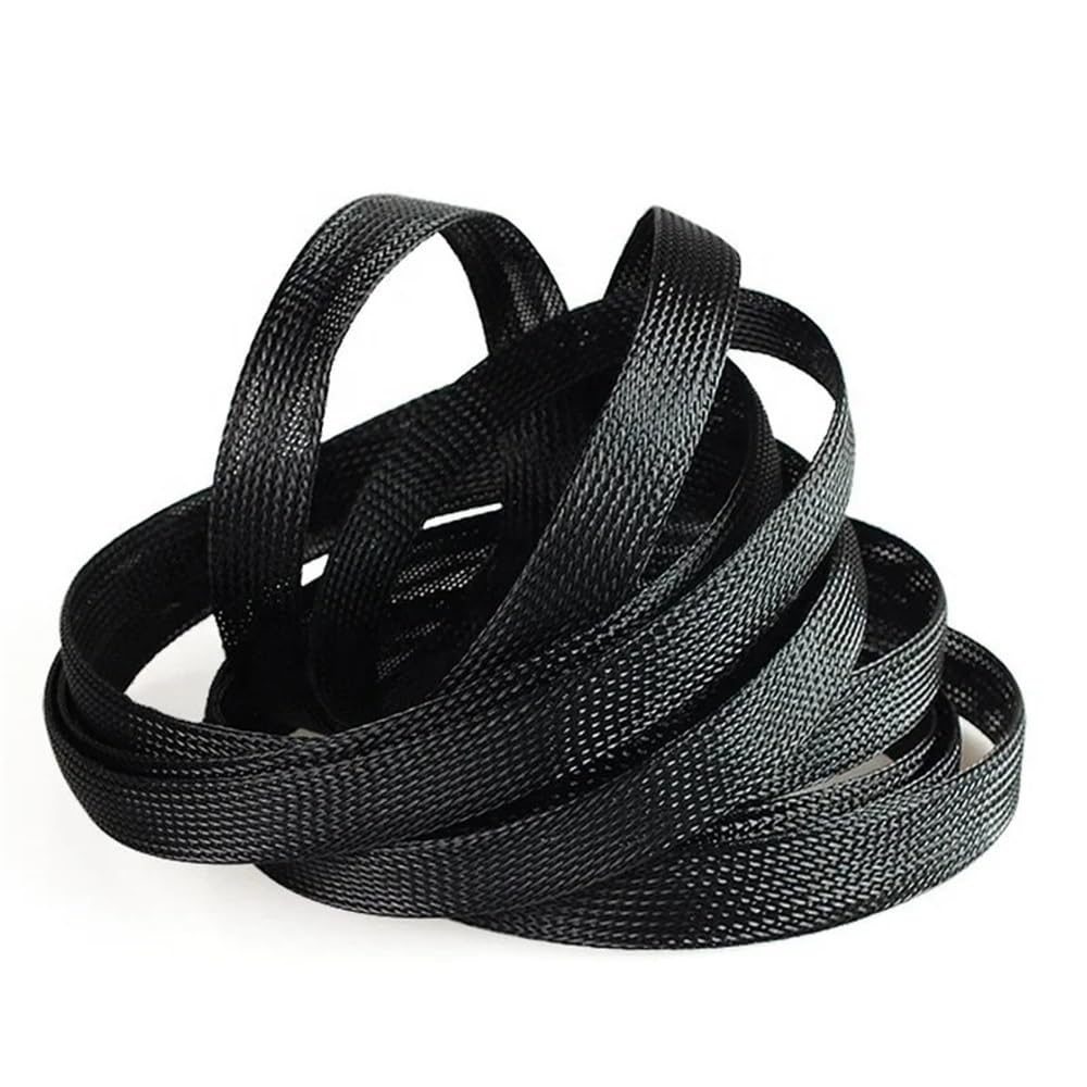 Manchons de câble tressés, gaine rangement extensible 328 pieds, tresse gestion fil 2 à 25mm(2 mm)