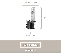 Vista 5 de GE WD21X10268 - Conjunto de solenoide de drenaje original OEM para lavavajillas GE