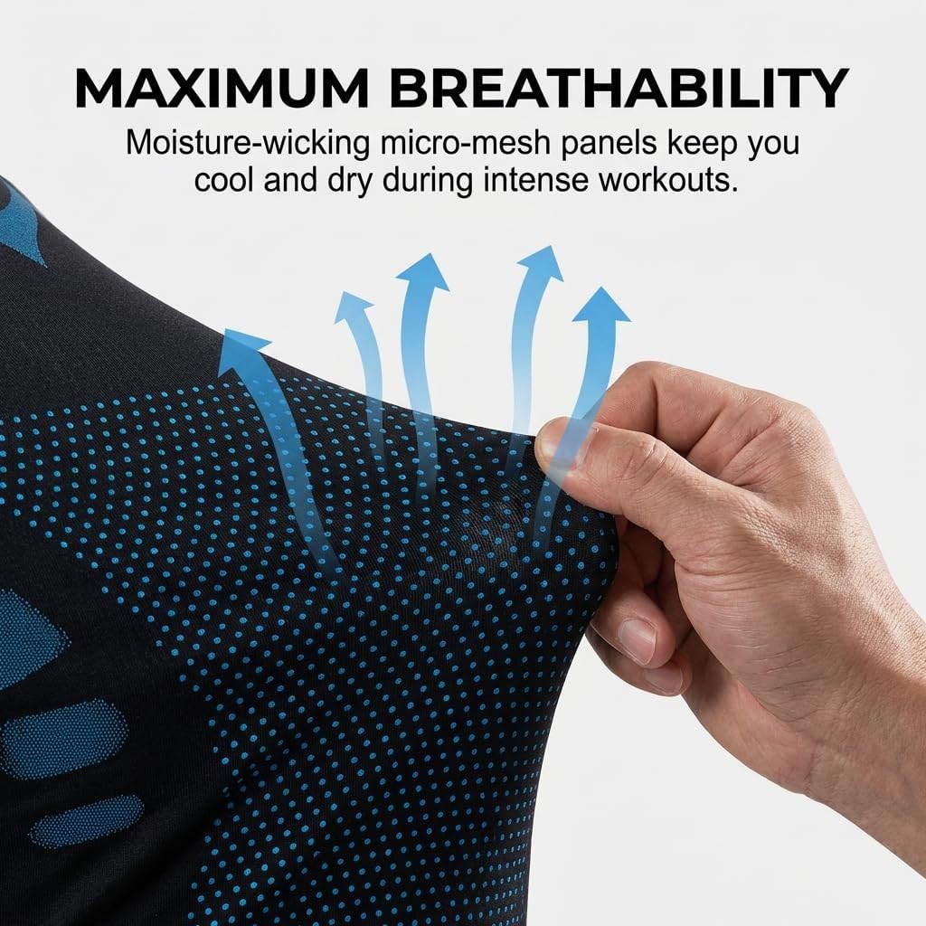 Lot de 3 Gilet de Mise en Forme Ionique, 2026 Nouveau Débardeur de Compression pour Hommes, Gilet de Modelage du Corps À Compression Ionique, Tee Shirt sans Manche Hommes