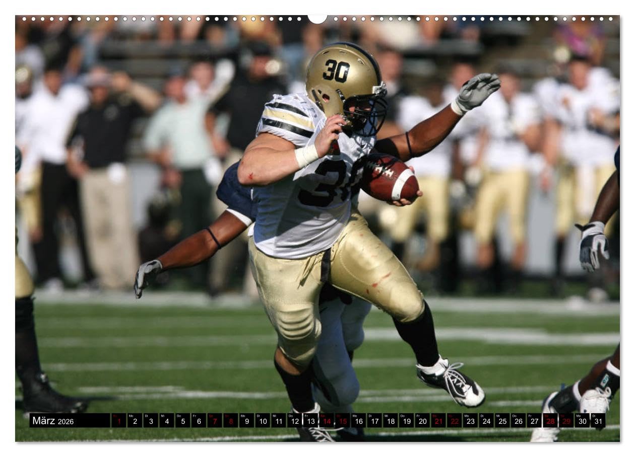 American Football - Athleten (hochwertiger Premium Wandkalender 2026 DIN A2 quer), Kunstdruck in Hochglanz: Dynamische Bilder zeigen die Spieler in ... und packenden Spielszenen (CALVENDO Sport)