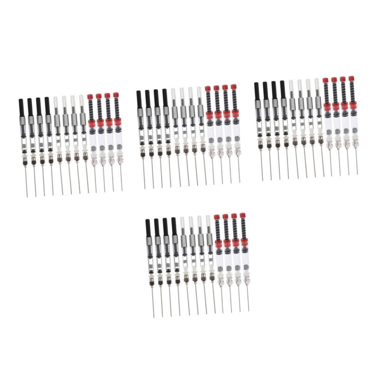 Gadpiparty 4 Sätze Tintenabsorber Tintenfüllung Brunnenstift -tintenfüller Stifttintenfüller Tintenaufnahme Für Füllfederhalter Feder Tintenkonverter Füllstift Rostfreier Stahl 12 Stück * 4