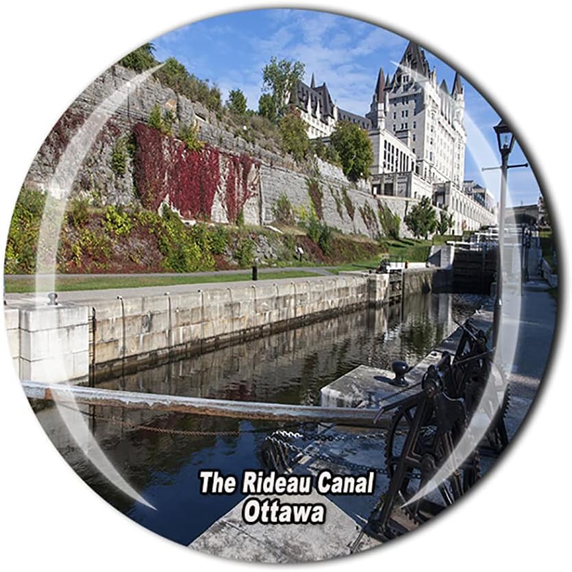 Canada Ottawa 3D The Rideau Canal Fridge Magnet Souvenir Crystal Glass Magnet Travel Souvenir Collection Gift Home Kitchen Decoration