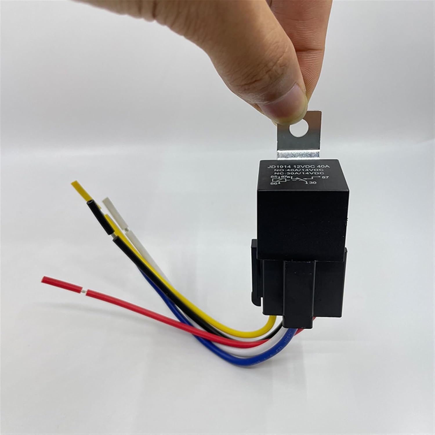 40A12V Five-Legged Iron Strap Cross Socket car Relay Five-Legged Iron backrest Relay auto Accessories