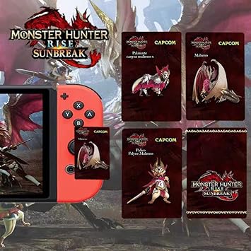 3Pcs NFC Cards Compatible with Monster Hunter Rise SUNBREAK,Compatible for Switch/Switch Lite/Wii U 3DS