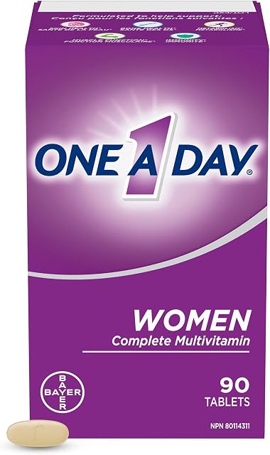 One A Day Women's Multivitamin - Women's Daily Vitamins - Women's Multivitamin With Vitamin A, Vitamin C, Vitamin D, and Zinc for Immune Support, Vitamin E, B12, Biotin, Calcium, Iron, 90 Tablets