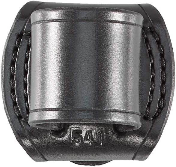 Aker Leather A541 Open Top & Bottom Flashlight Holder, Black Duty Belt Holster, Fits Most Standard D-Cell Flashlight, Snap-On Design Fits Belts up to 2.25 Inches, Secure Retention Holder, Made in USA