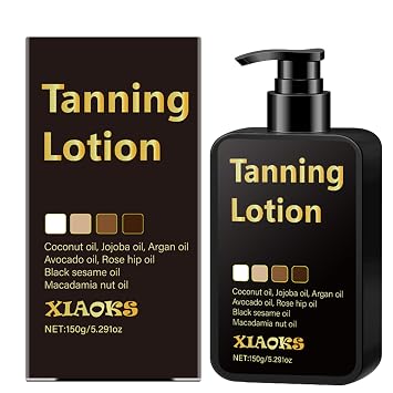 Natural Self-Tanning Lotion,Streak-Free Sunscreen with Coconut Oil and Argan Oil,Quick Absorption, No Orange Tint, Suitable for Face and Body - 5.29 fl oz