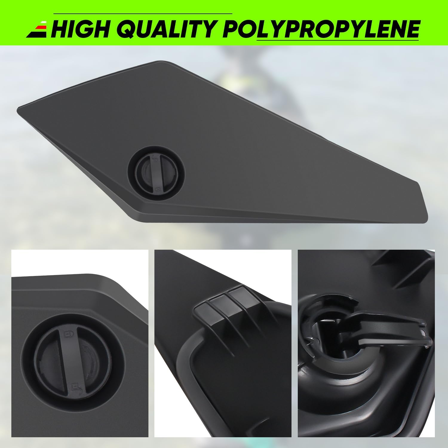 Front Access Cover Compatible with Sea-Doo Spark 60 900 Trixx 2015-2020 Accessories Replace #291004155 Plastic Black Side Fairing Lock Cover Kit (1PC)