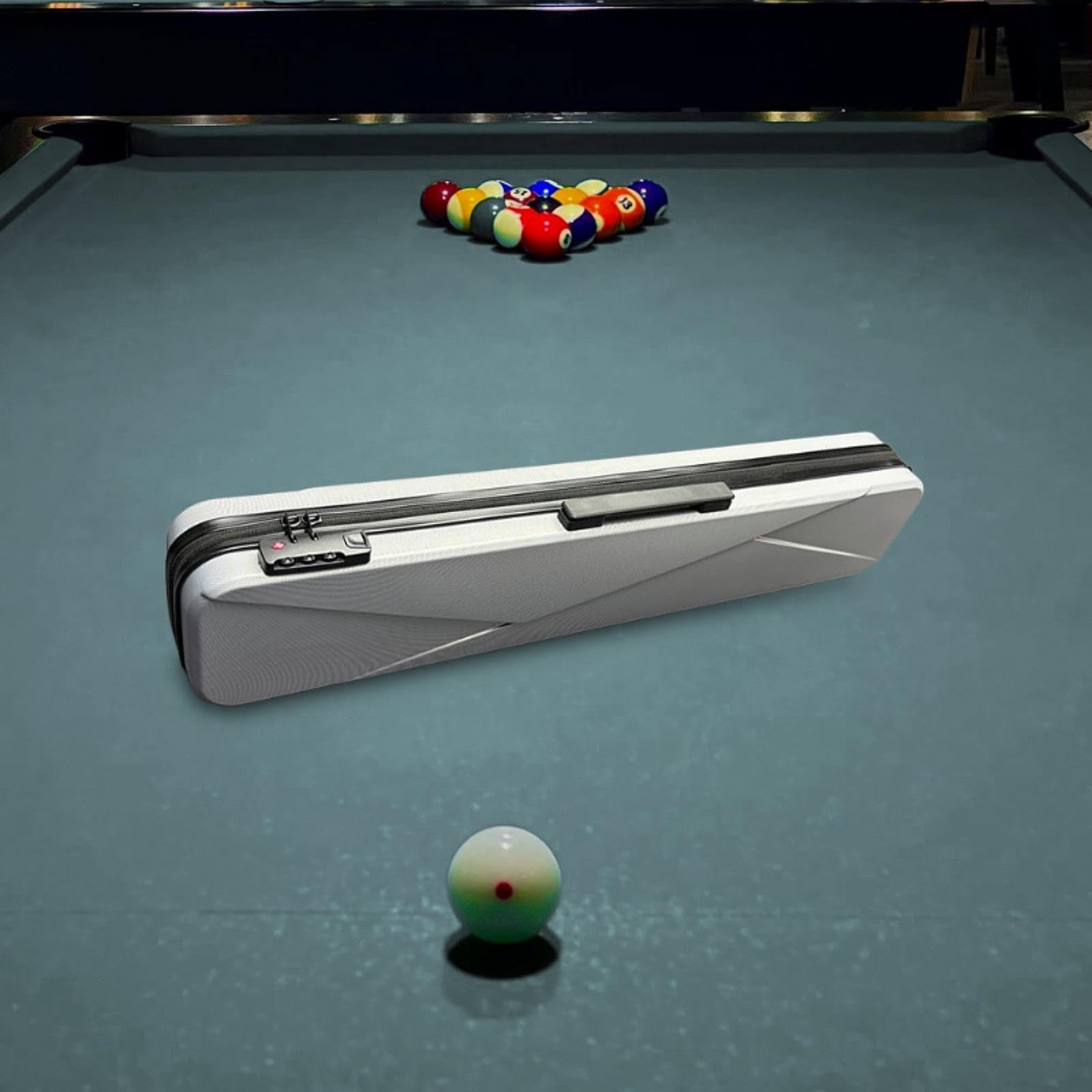 LOVIVER Étui Rigide pour Queues de Billard, Boîte de Transport pour Le Rangement et Le Transport, étui de Transport étanche pour Queues de Billard avec Bandou