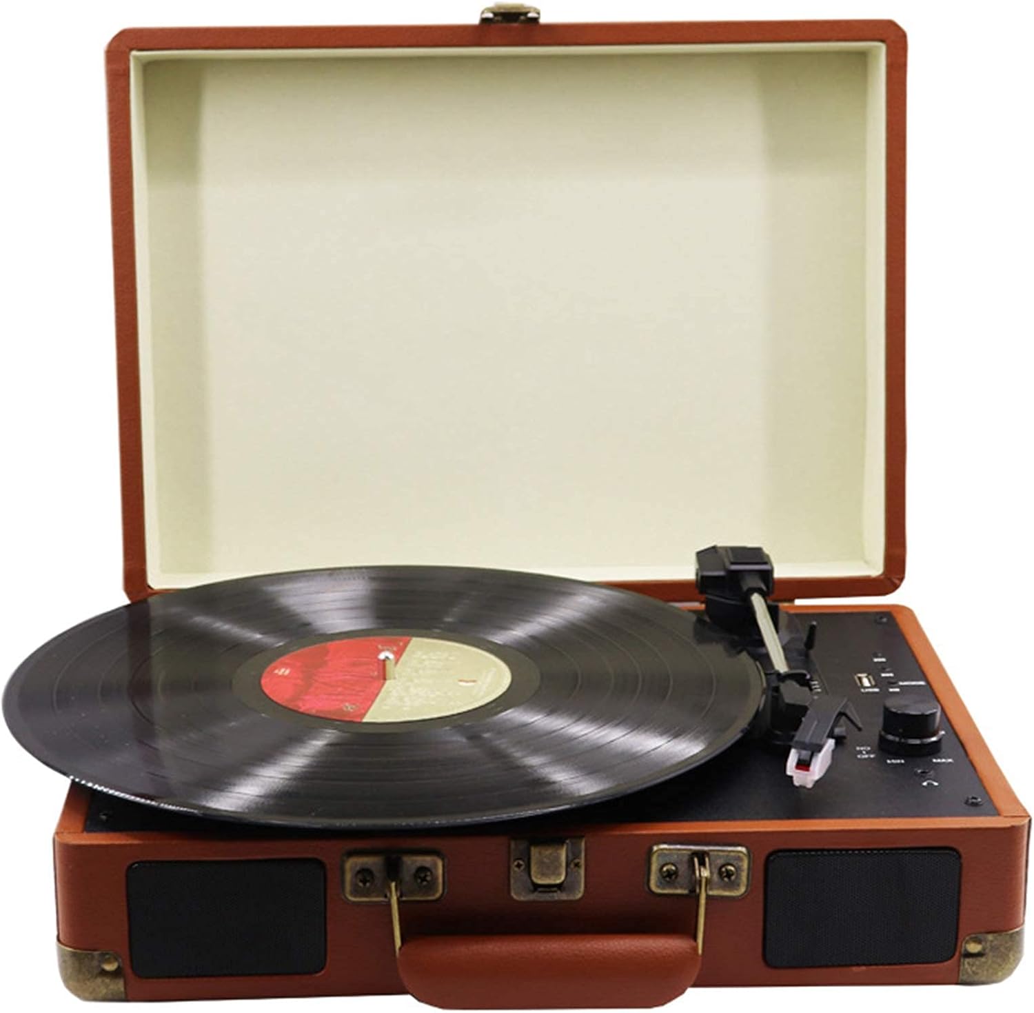 TONPOP Record Player Turntable for Vinyl Record Player Wireless Portable Phonograph with Built