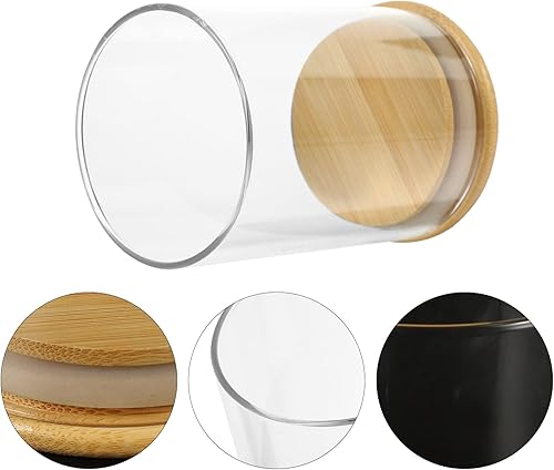 Miniatura 3 de IMIKEYA Decoración de la vela 1 Unidades a prueba de viento Candelabro Cubierta Protectora Vidrio Bambú Seguro Vidrio Material