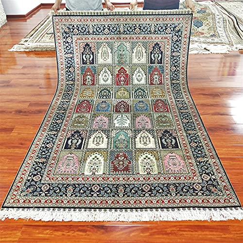 RUG 5x8ft zijde handgeknoopt georiënteerde traditionele klassieke Perzische tapijt Perzische tapijten Hand Tufted Silk… - Afbeelding 4