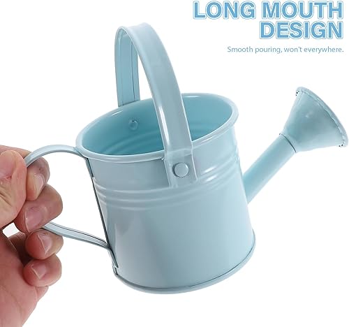 Miniatura 3 de Regadera de metal pequeña para plantas al aire libre, jardín patio, flores del hogar, 2 unidades, color aleatorio, 5.9 x 2.95 pulgadas