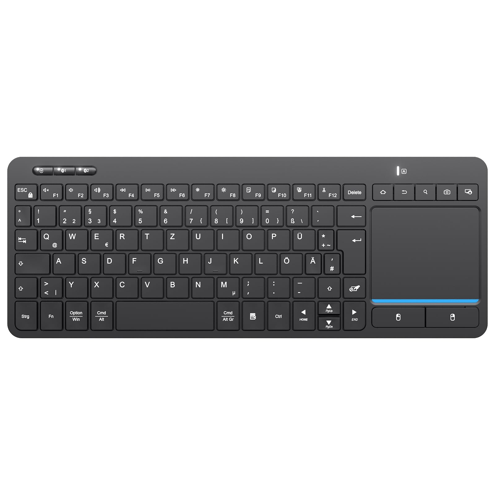 Wireless Bluetooth Keyboard with Touchpad, Wireless TV Keyboard with Multi-Touch Trackpad, Support 3 Devices for TV, Windows, Android, Chrome OS, Laptop, Tablet-image-43