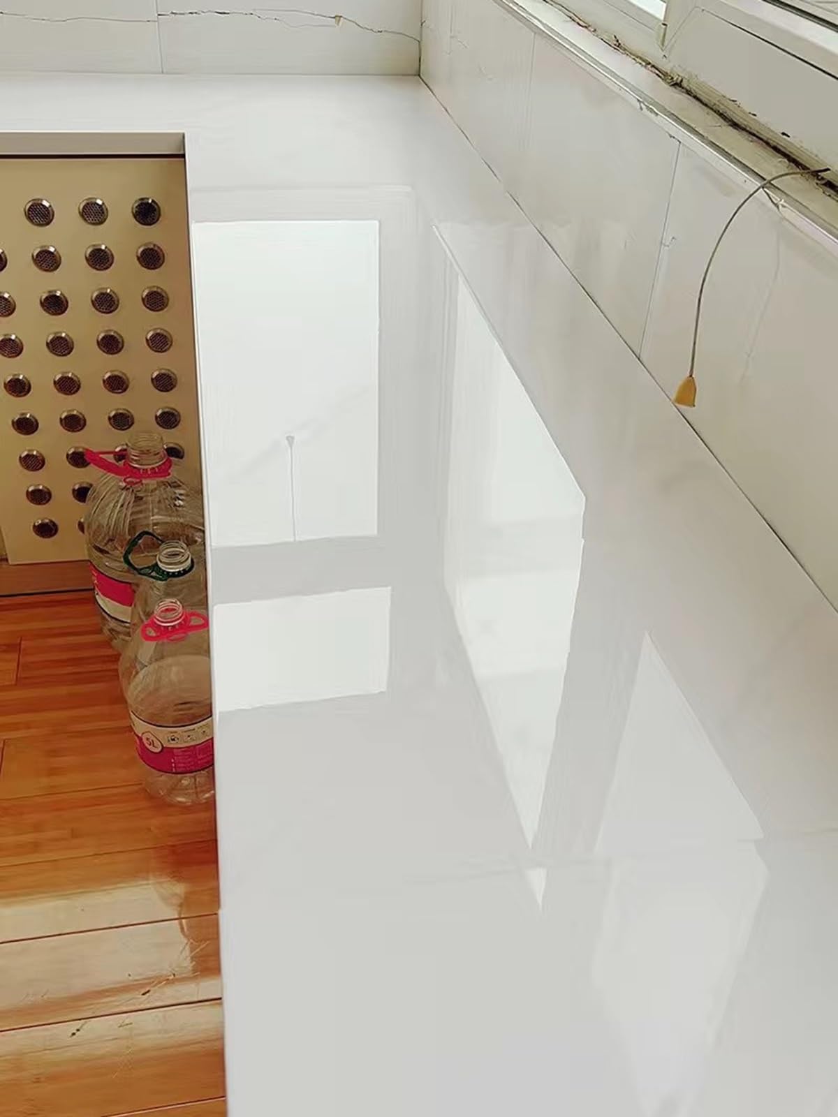 Cubiertas LED alféizar ventana blanca 20x150cm para decoración de interiores