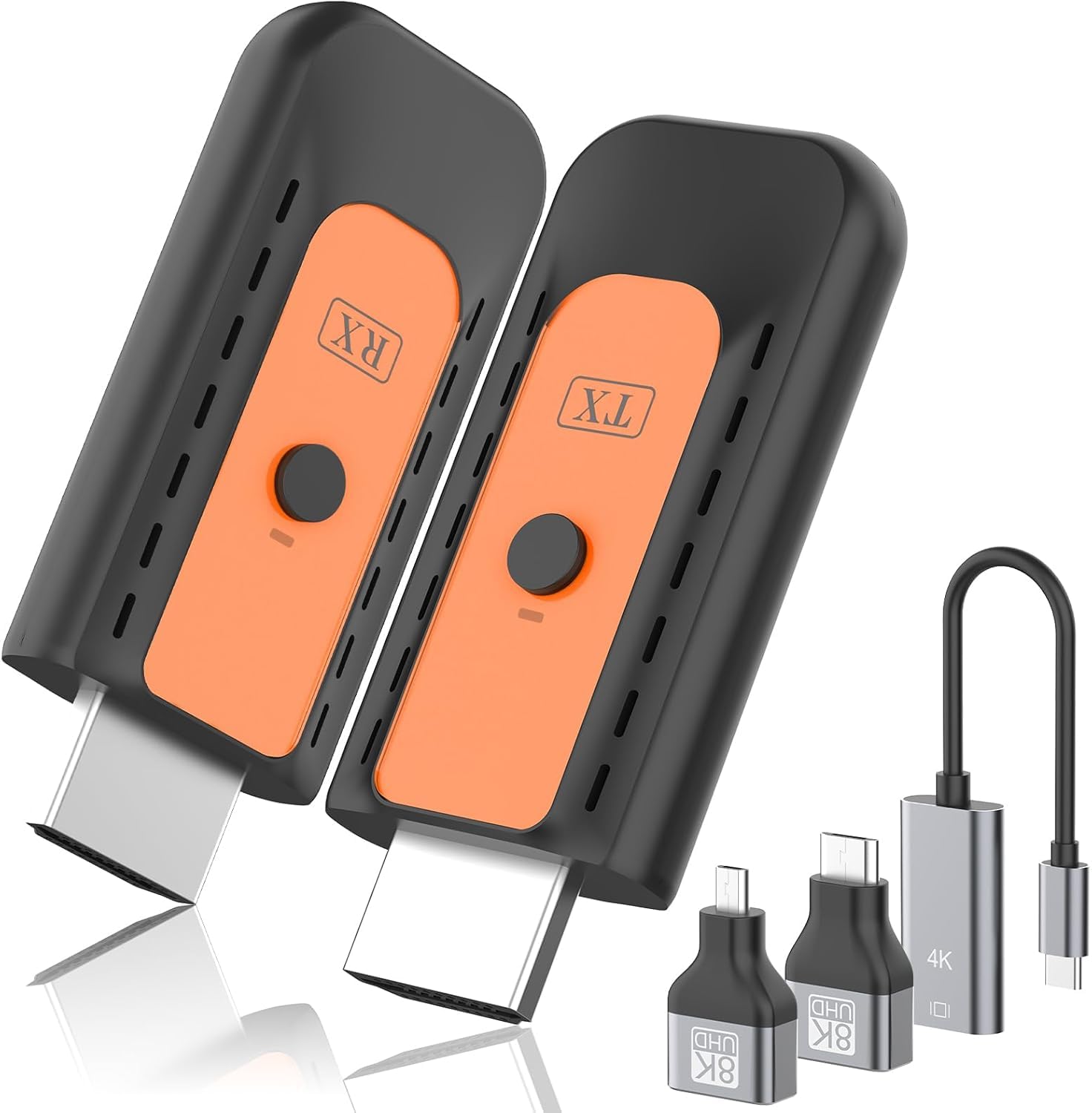 Émetteur et récepteur HDMI sans Fil, décodage 4K, Sortie 1080P, Extension HDMI 2,4G/5,8G avec portée de Transmission de 100FT, pour Ordinateur Portable, PC vers TV HD, Projecteur,Plug & Play
