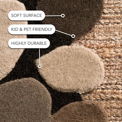 Tapete corredor nuLOOM Pebbles 2'6" x 6' de lana miniatura 3