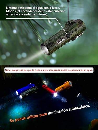 Miniatura 7 de SKRFIRE Brújula al aire libre a prueba de viento doble arco encendedor eléctrico cordón recargable para camping, senderismo, viajes (rojo)