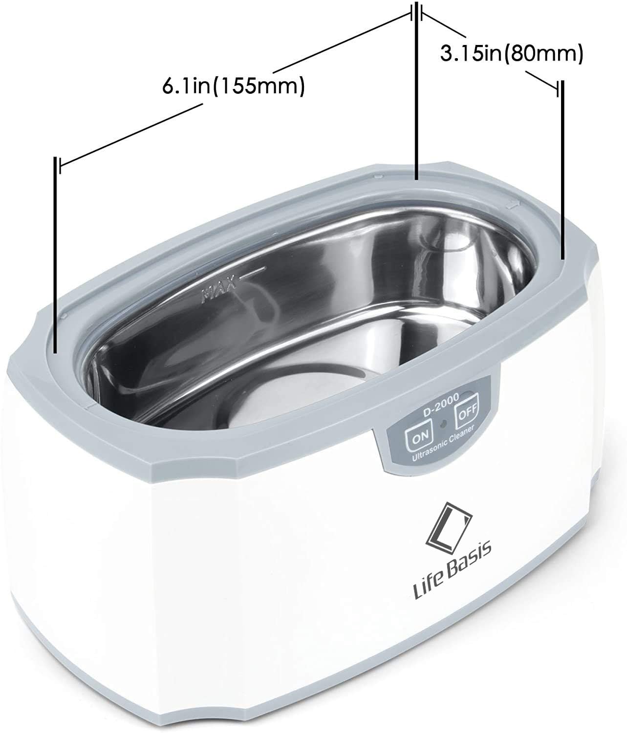 Nettoyeur Ultrasons 45kHz, 30W, Bac 420ML – Recommandé par TESTSIEGER 2025 (Allemagne) – Pour Lunettes, Bijoux, Prothèses Dentaires, Montres, Rasoirs