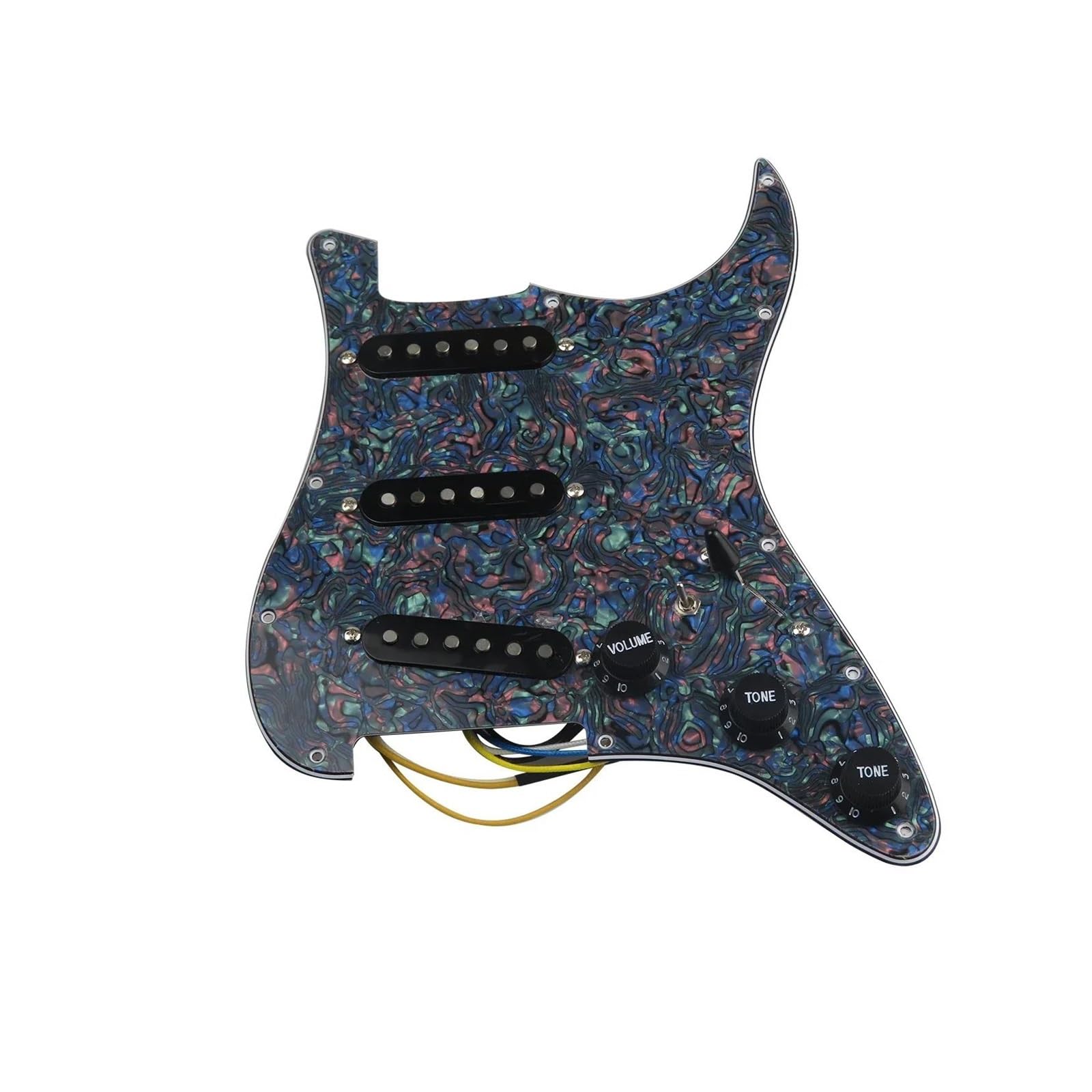 Pickguard Gitarowy Z Okablowanymi Akcesoriami SSS Ainico 5 W Kolorze Pojedynczej Cewki Pickguard Do Gitary Elektrycznej(Grey Pearl)