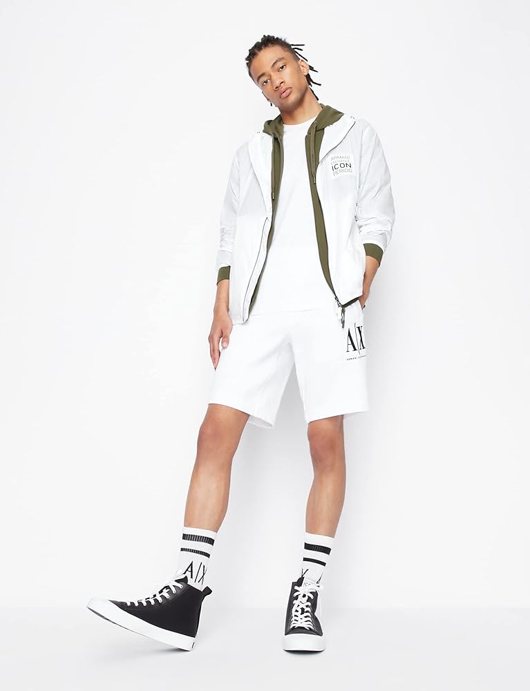 Armani Exchange Men's Icon Project Embroidered Logo Shorts Armani Exchange Men's Icon Project Embroidered Logo Shorts