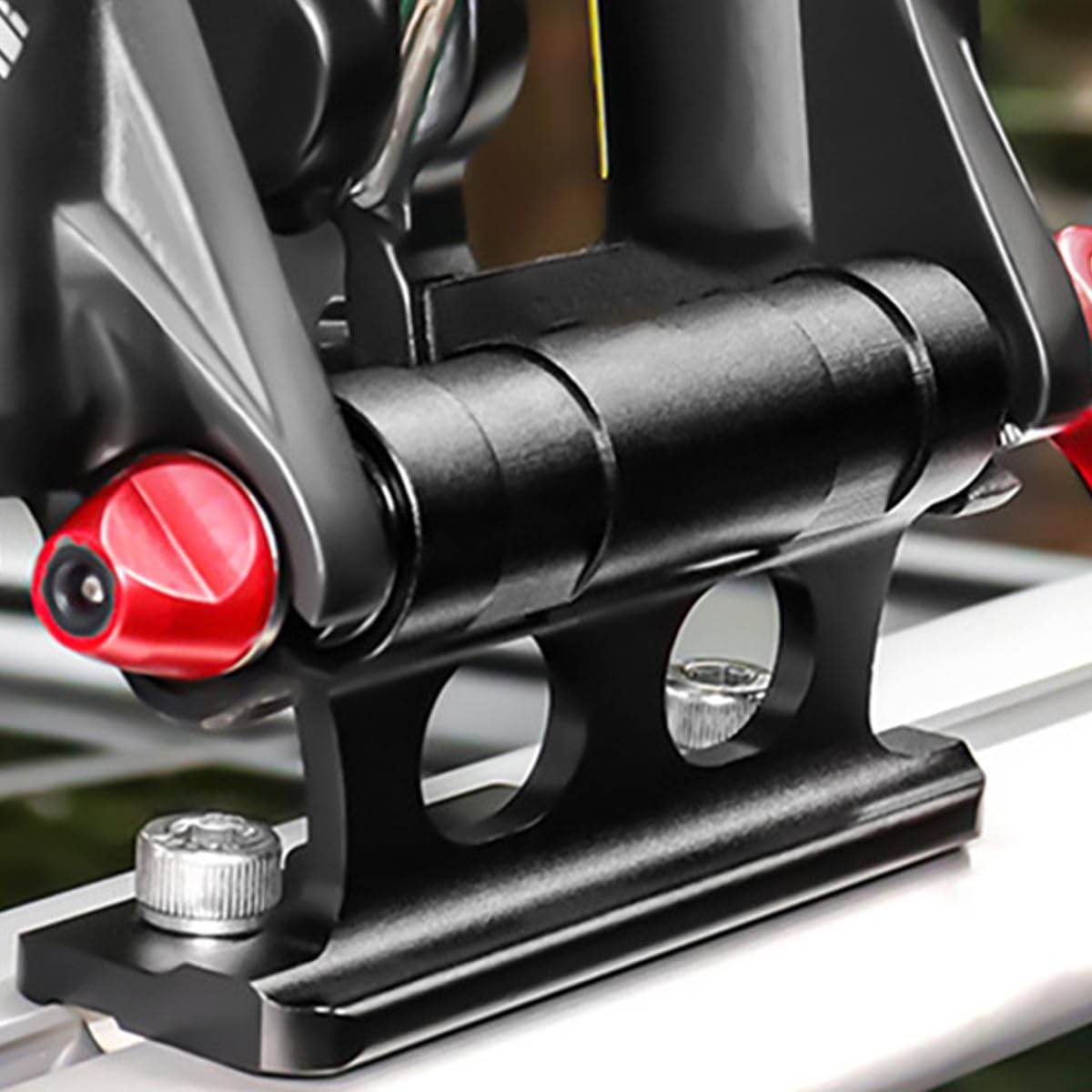Staffa forcella bici da 2 pezzi - Adattatori per perno passante a sgancio rapido in alluminio per portapacchi, camion, camper, 8 per assi M5/M12/M15, installazione senza attrezzi da 110 mm