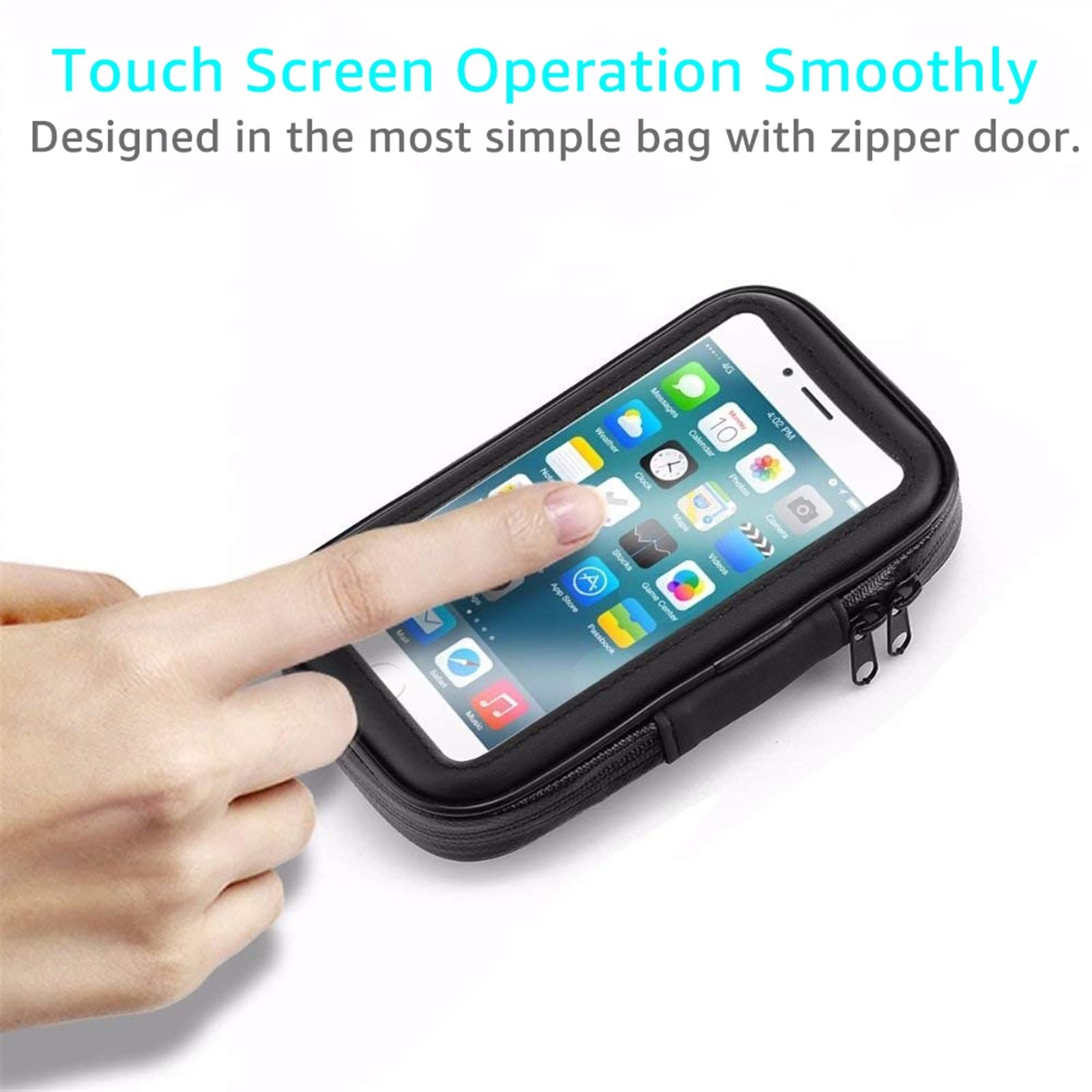 Soporte navegación GPS Soporte Impermeable Para Teléfono De Motocicleta, Espejo Retrovisor, Soporte Para Teléfono Móvil, Soporte De Navegación GPS, Funda, Bolsa, Soporte Para Teléfono Inteligente ( Co