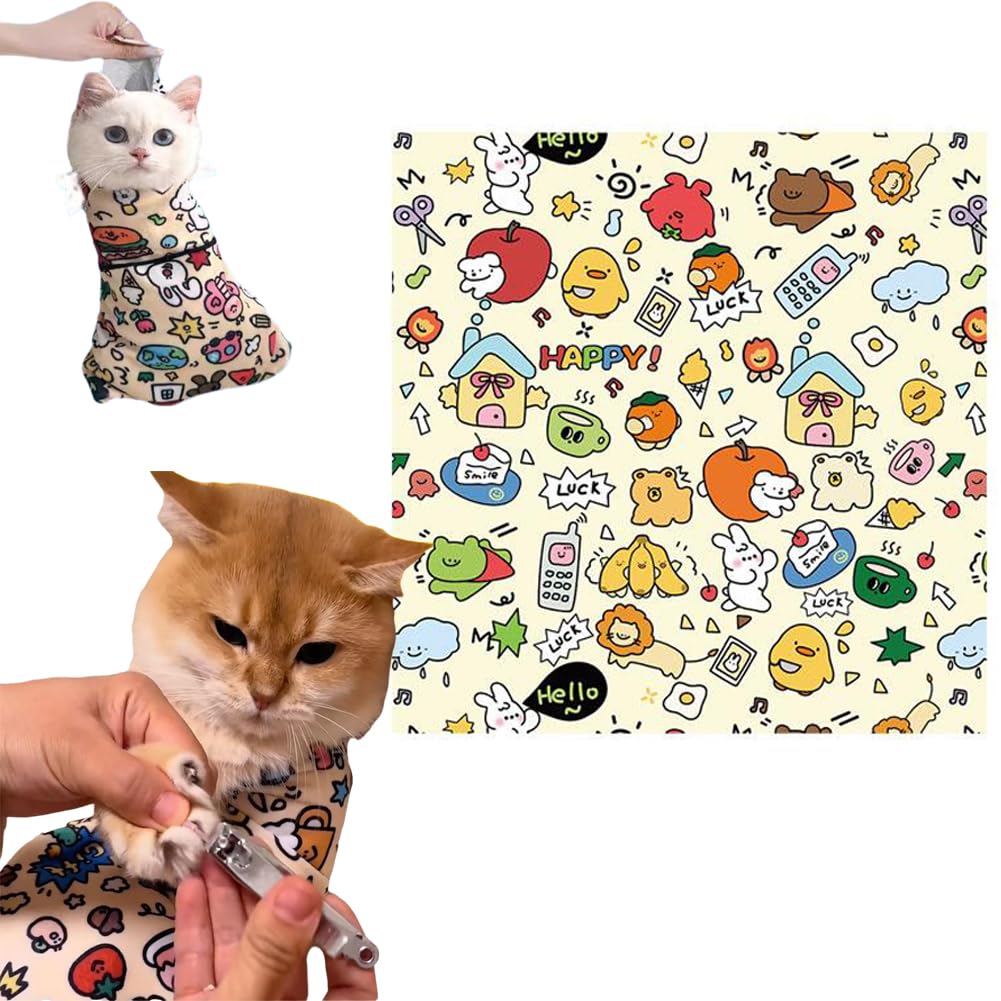 Amazon.co.jp: 猫用グルーミングラップ、自己粘着性猫用ラップ  