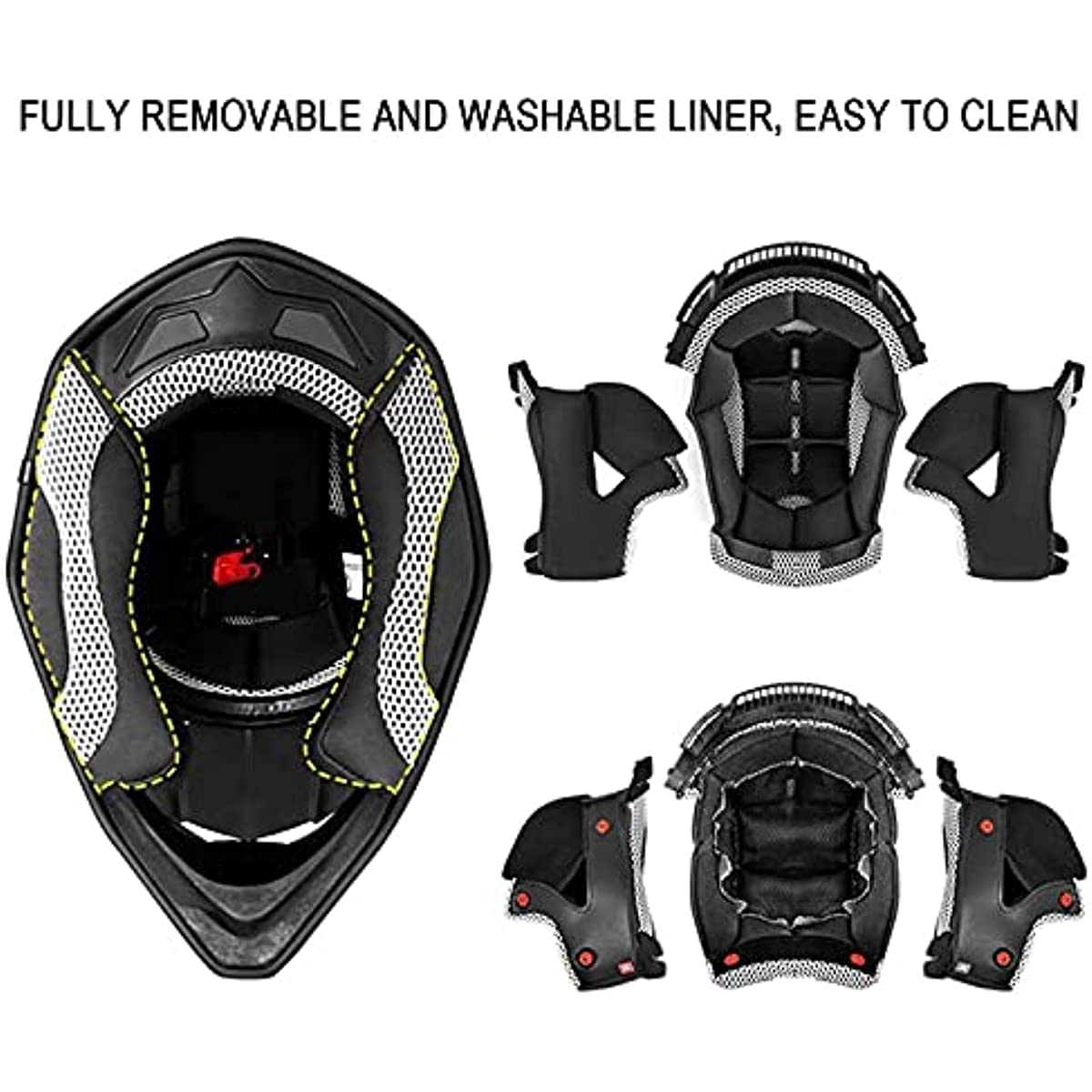 CANIAN Casco De Motocross Completo para Bicicleta De Montaña, Casco De Bicicleta De Downhill, Casco De Cross con Gafas, Máscara De ABS Y EPS para Mayor Seguridad. (C,M)