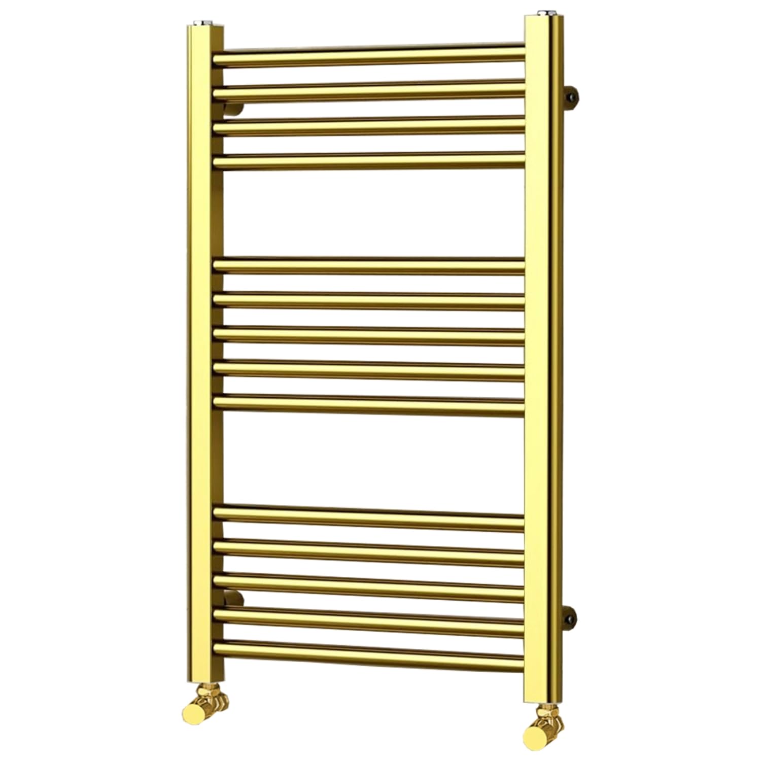 Go Bathrooms Nola Bathroom Towel Rail Heated Bathroom Radiator Wall Mounted Ladder Rail Gold - 770mm x 500mm