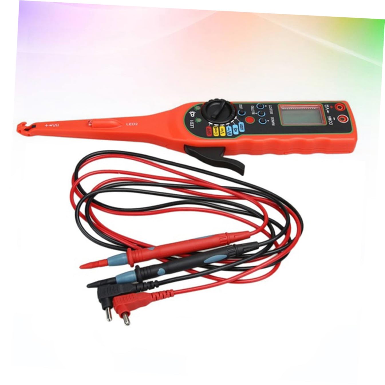 Testeur de Tension Automobile Multifonction Rouge en Plastique