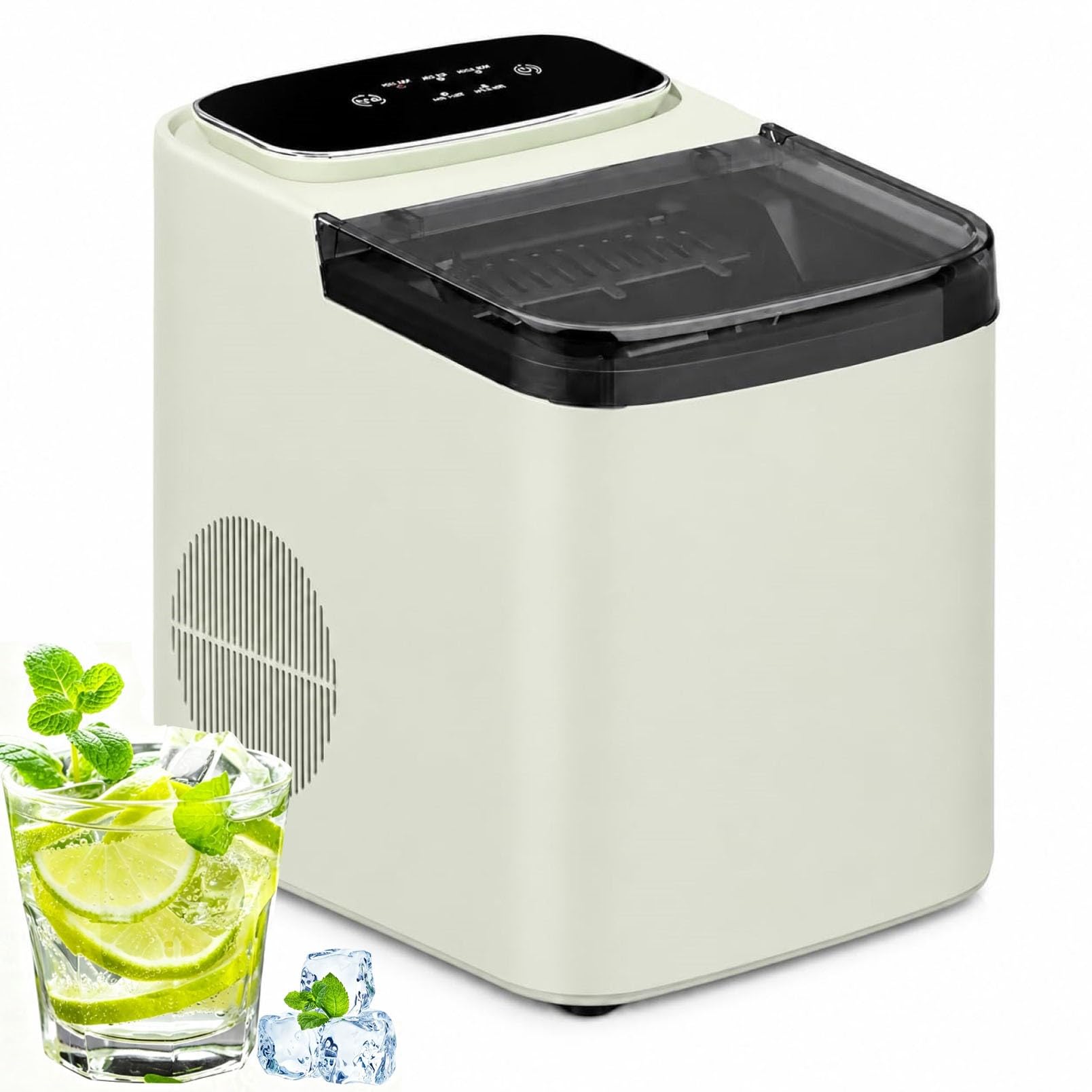 Macchina per Il Ghiaccio, Produttore Portatile di Cubetti di Ghiaccio | Serbatoio D'acqua da 1,2 L, Produce 9 Cubetti In 6-8 Minuti, per Casa, Cucina, Ufficio, Bar(green)
