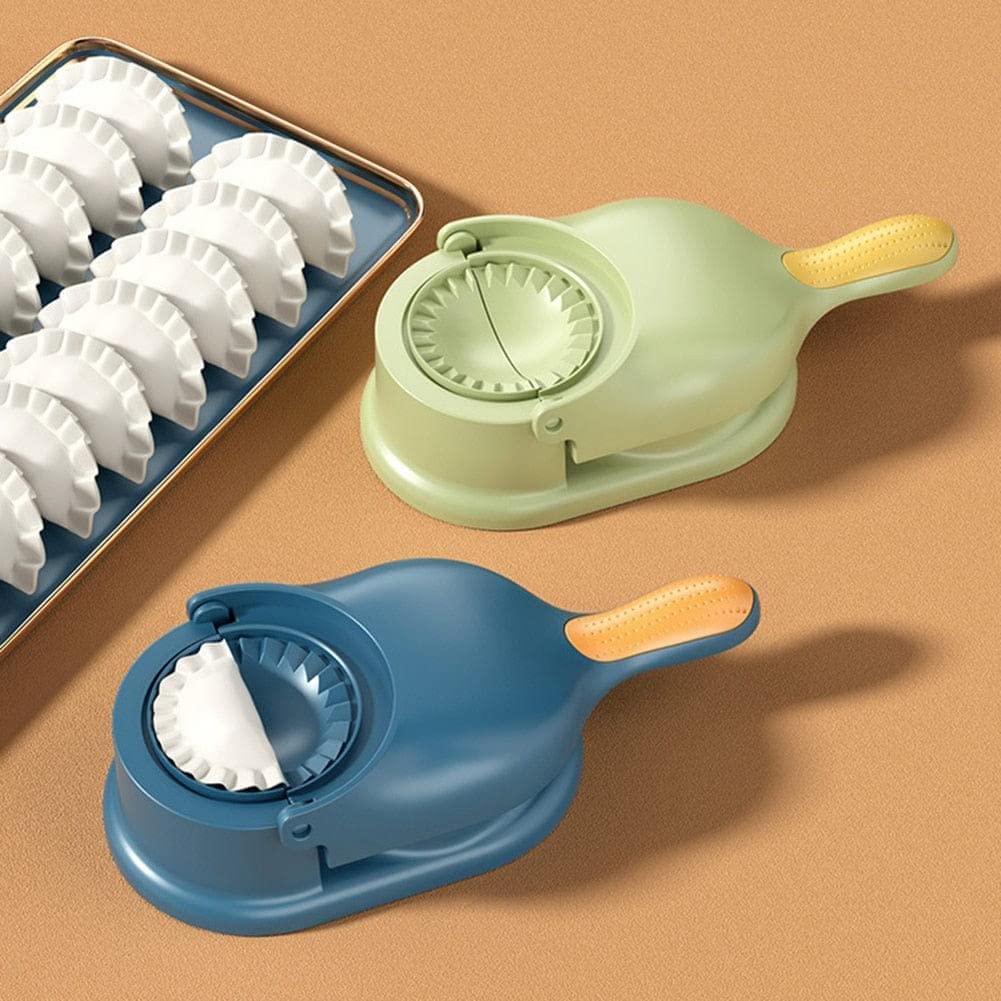 SYPM 2 in 1 Dumpling Momos Ghughra Gujiya Maker Kitchen Accessories Multi Uses Dumpling Press Mould (Pack of 1) 4
