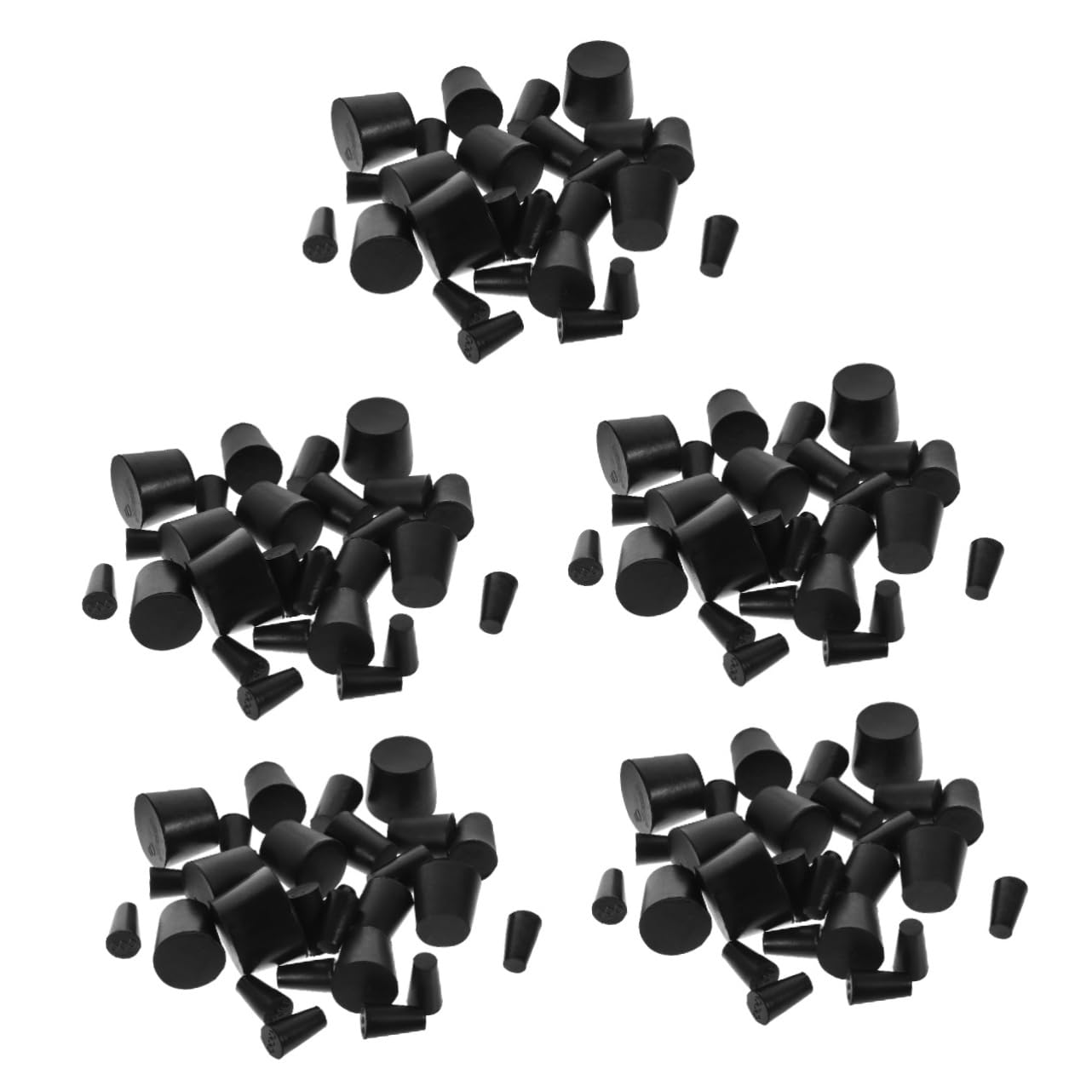 Zerodeko 5 Series Tapón De Goma De Enchufe De Laboratorio Piezas De Repuesto De Laboratorios Tapones De Tapón Tapones De Laboratorio Tapón De Sellado Enchufar Caucho Negro 27 Piezas X 5