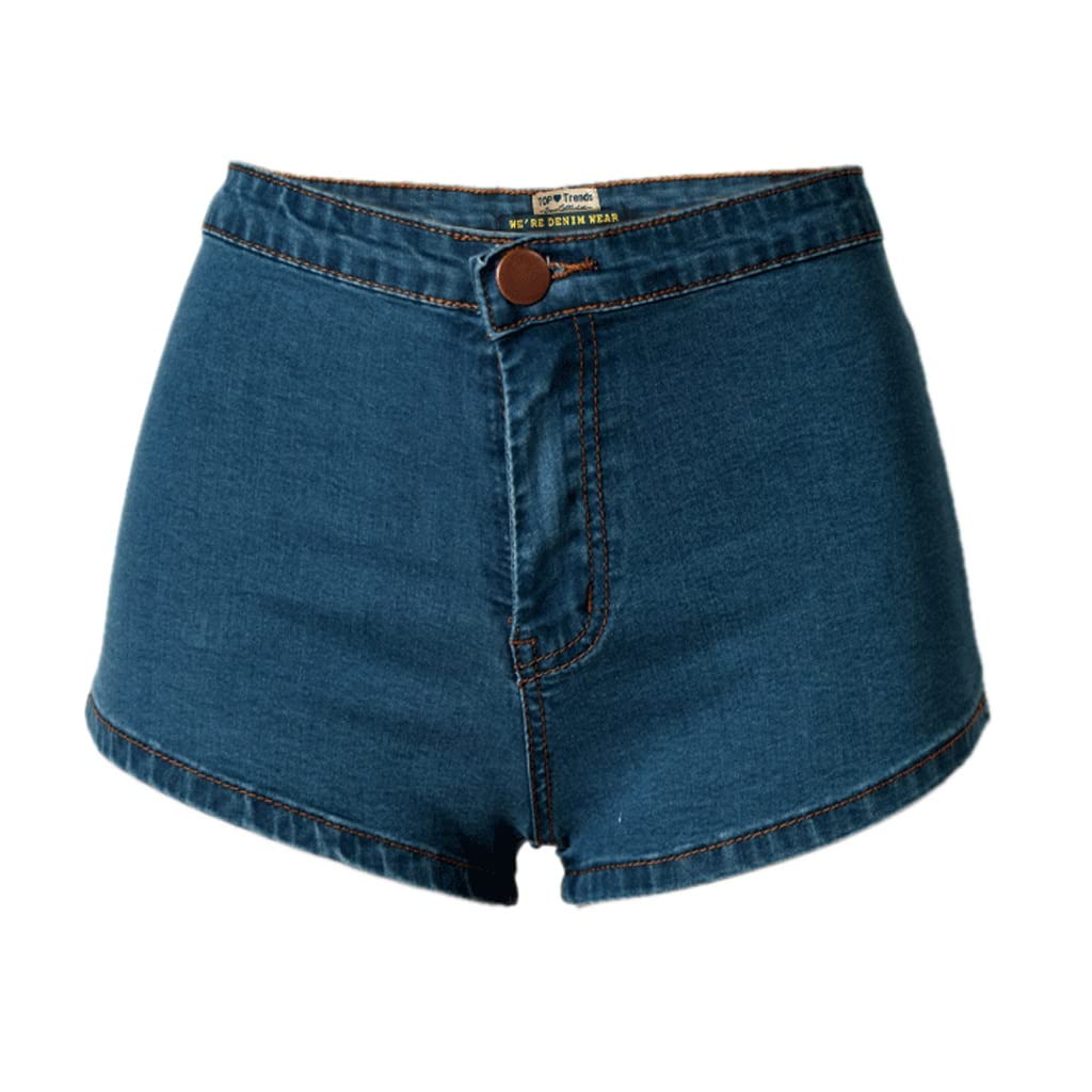 Short pour femmes taille haute qui galbe la silhouette en bleu