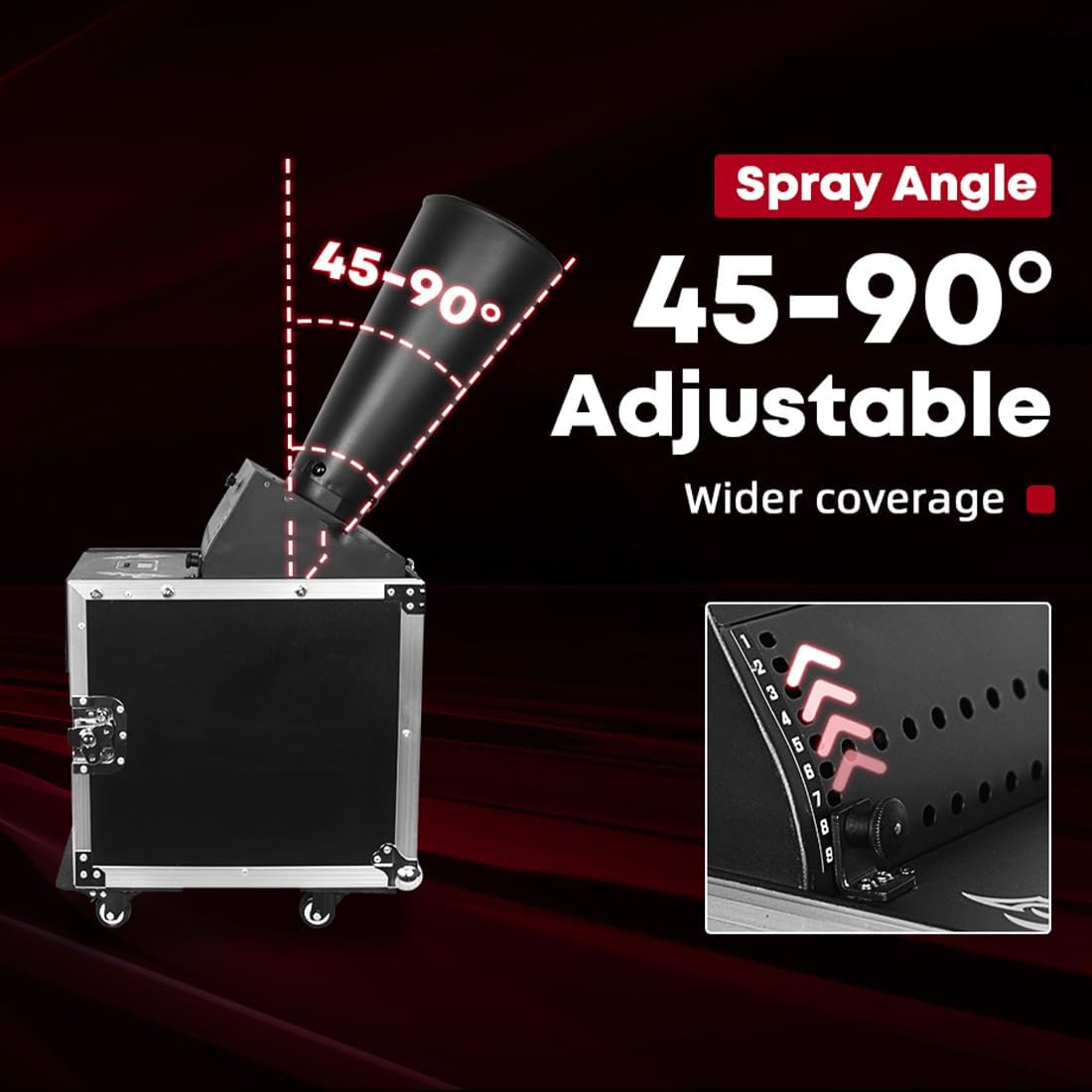 Co2 Confetti Cannon Machine DMX Control with Flight Case Wedding Confetti Cannon Blaster for Disco Nightclub Stage Party Election Celebrations(DMX Control)