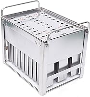 Vista 9 de 20PCS Stainless Steel Frozen Popsicle Molds,Commercial Popsicle Mold Ice Cream Stick Holder,Ice Cream Pops Bars Maker Freezer Tray,Silver 0.8mm
