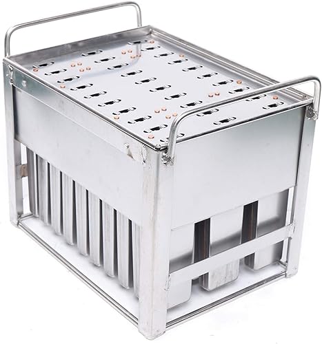 Miniatura 4 de Kit de moldes de paletas de acero inoxidable de 30 piezas, soporte para paletas, paletas, helados, con cubierta y soporte para palo, molde comercial