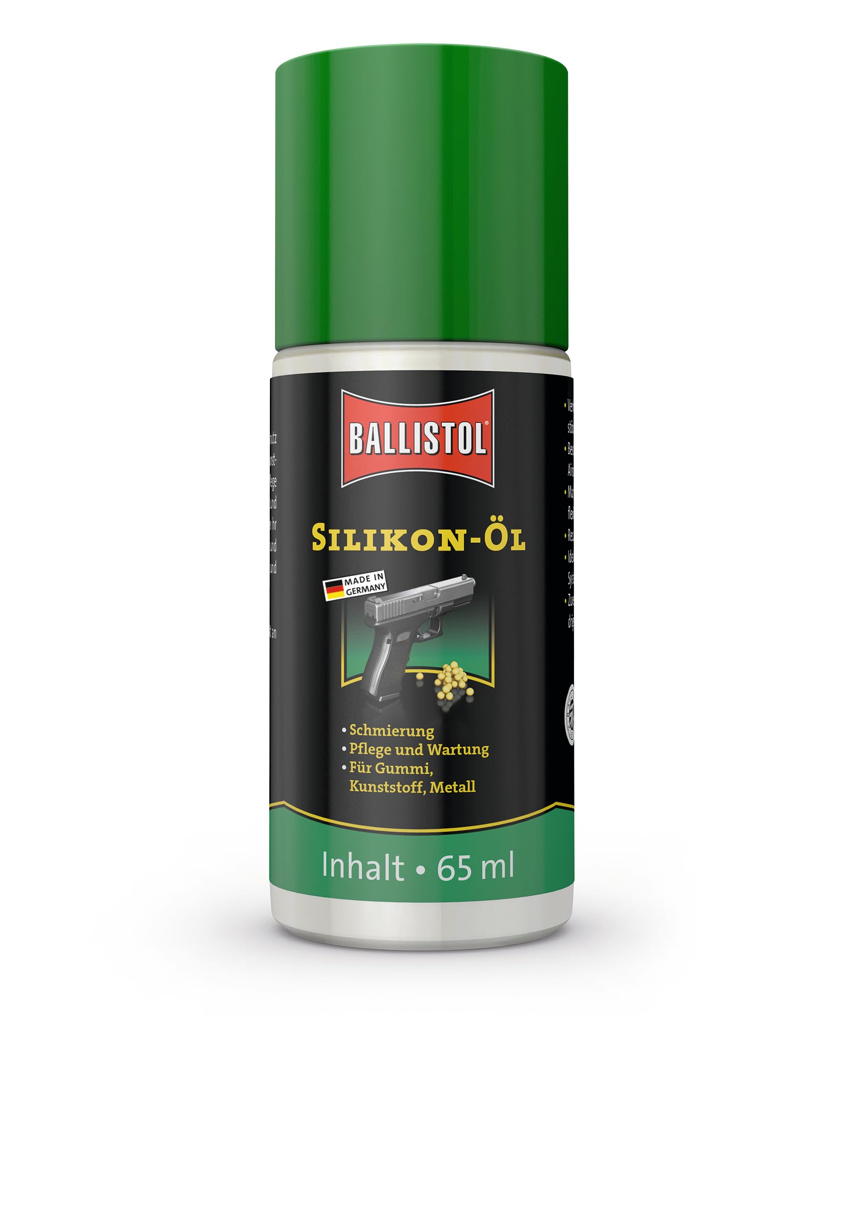 BALLISTOL 23807 Silikon-Öl flüssig 65ml Flasche - Waffen-Öl zur Schmierung und Schutz von Gummi, Kunststoff und Metall