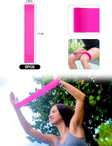 Miniatura 3 de 5 bandas de ejercicio de resistencia para mujer, juego de bandas de resistencia para entrenamiento, terapia física, estiramiento, entrenamiento de