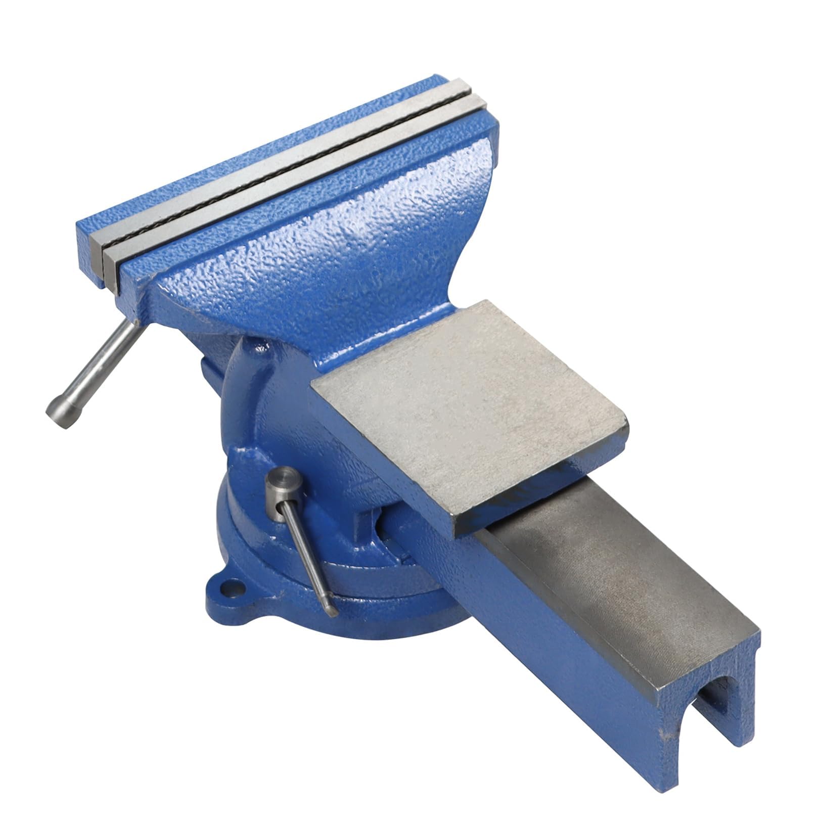 Nakkaa 8" Heavy Duty Bench Vise Cast Iron Vise with 360° Flexible Swivel Locking Base Home Work 8 Inch Swivel Bench Vice with Anvil