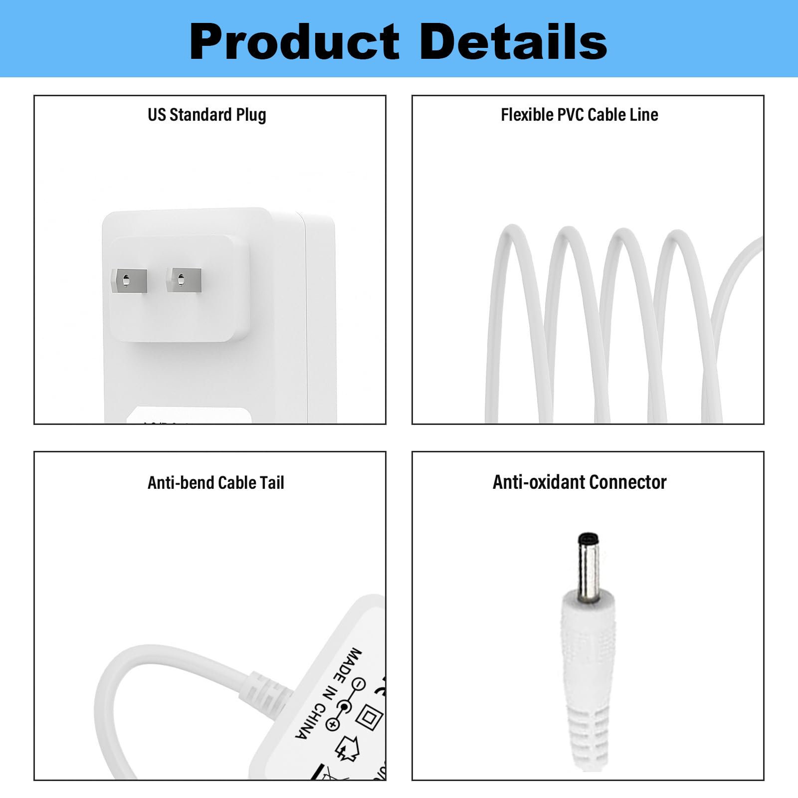 Compatible with Google Nest Mini, Nest Hub, Nest WiFi routers, and The Nest WiFi 14V Power Adapter Charger.