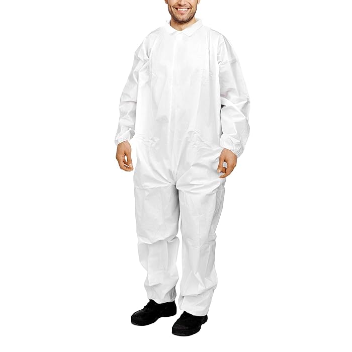 Buy AMZ White Paint Coveralls Disposable. Adult Hazmat Suits Disposable