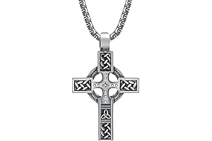 316L Stainless Steel Celtic Orthodox Cross Necklace for Men
