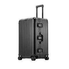 32In Suitcase Large Aluminum Alloy Hard Shell Suitcase Lightweight Carry on Luggage with 360 Wheels TSA Combination Lock