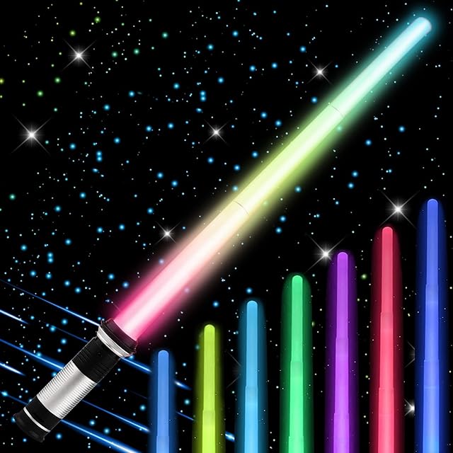 Lightsaber - LED Light Up Sword with Sound- Retractable light sabers for kids - Light Saber Sword Toys for Boys Kids Gift Party Favors