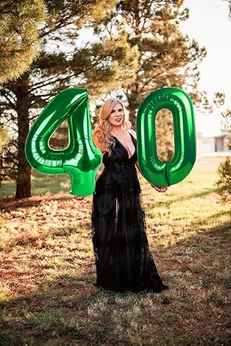 Vista 1005 de Globos de números 0 de 40 pulgadas, globos negros de números para números 10, 20, 30, 40, 50, 60, 70, 80, 90, 100, globos de números 10, 20, 30, 40