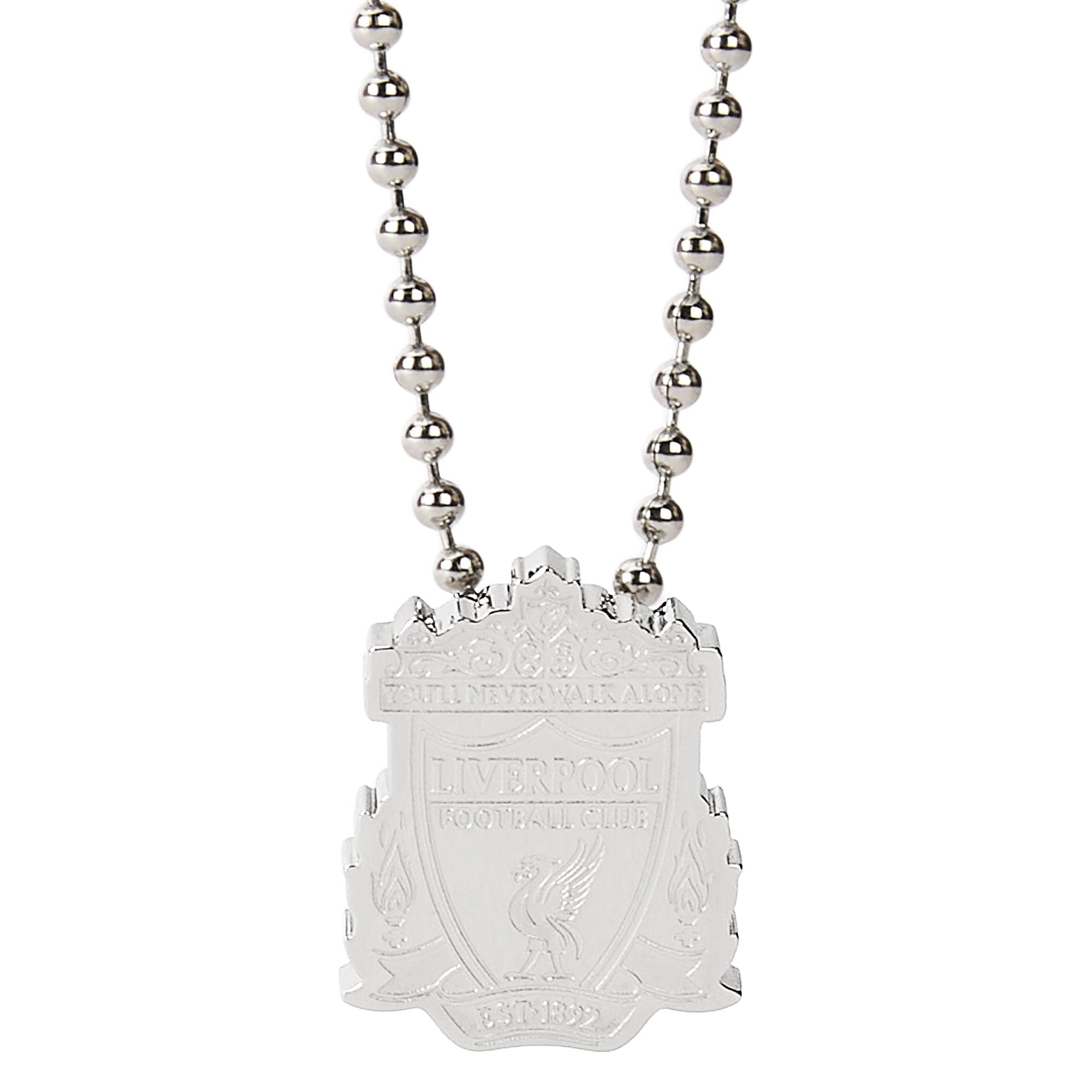 The Gift Scholars Officially Licensed Liverpool FC Crest Pendant Necklace, Stainless Steel Chain, Men's Fan Jewellery