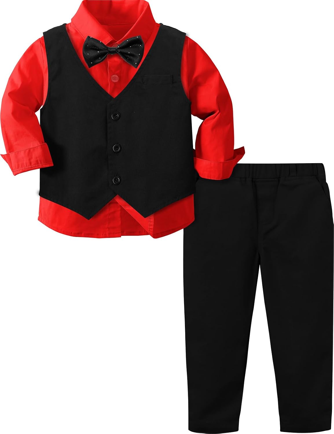 A&J DESIGN 4pcs Baby & Toddler Suit, 12 Months - 5T, Shirt & Pants & Vest & Bow Tie - Review, Price and Buying Guide